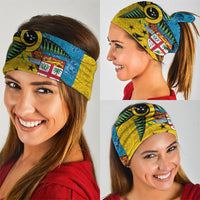 Malampa Fiji Day Neck Gaiter Tapa and Melanesian Patterns with Coat of Arms