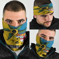 Malampa Fiji Day Neck Gaiter Tapa and Melanesian Patterns with Coat of Arms