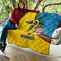 Malampa Fiji Day Quilt Tapa and Melanesian Patterns with Coat of Arms