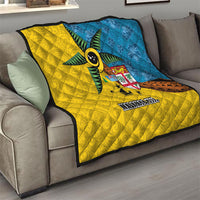 Malampa Fiji Day Quilt Tapa and Melanesian Patterns with Coat of Arms