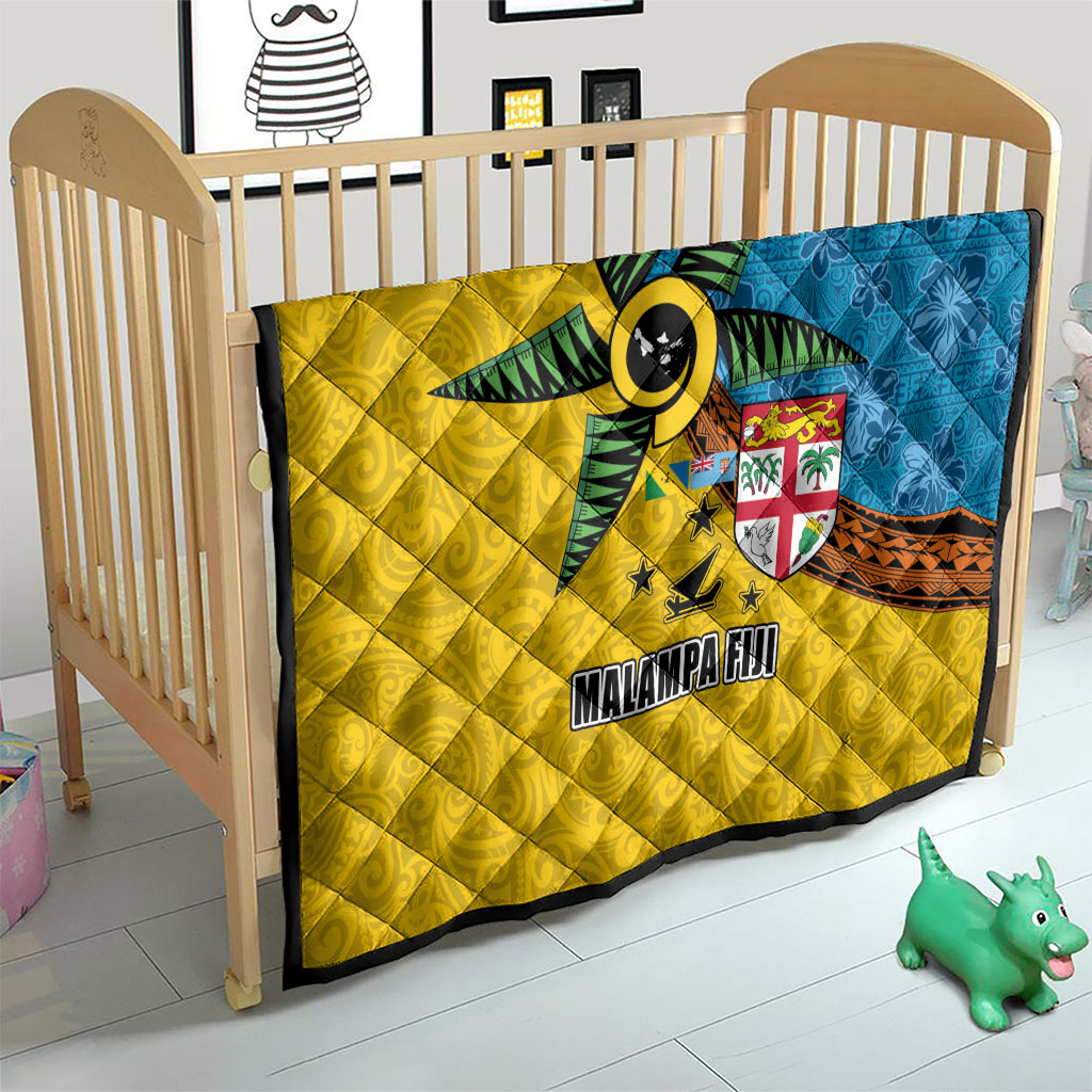 Malampa Fiji Day Quilt Tapa and Melanesian Patterns with Coat of Arms
