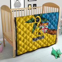 Malampa Fiji Day Quilt Tapa and Melanesian Patterns with Coat of Arms