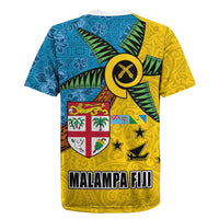 Malampa Fiji Day Rugby Jersey Tapa and Melanesian Patterns with Coat of Arms