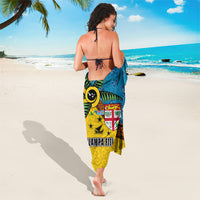 Malampa Fiji Day Sarong Tapa and Melanesian Patterns with Coat of Arms