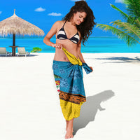 Malampa Fiji Day Sarong Tapa and Melanesian Patterns with Coat of Arms