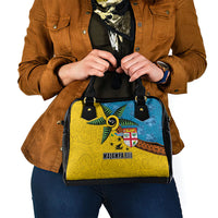 Malampa Fiji Day Shoulder Handbag Tapa and Melanesian Patterns with Coat of Arms