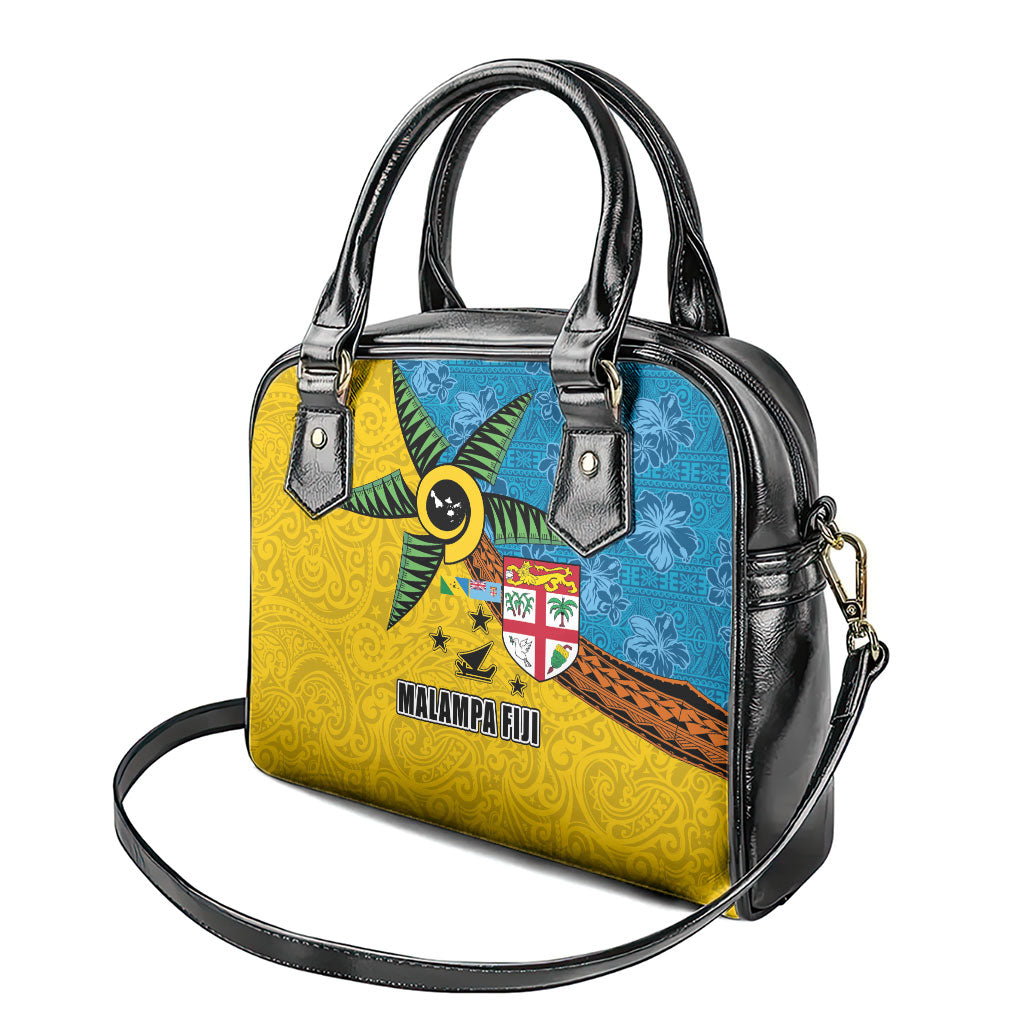 Malampa Fiji Day Shoulder Handbag Tapa and Melanesian Patterns with Coat of Arms
