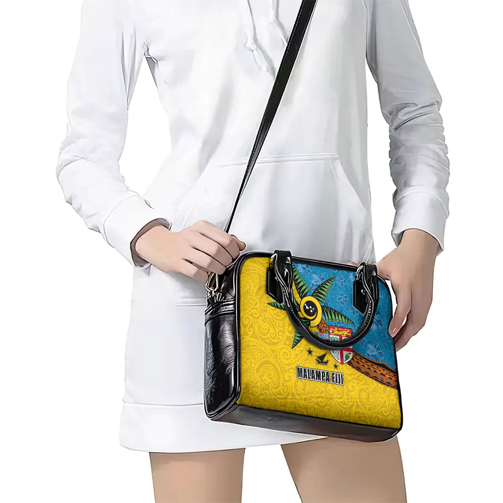 Malampa Fiji Day Shoulder Handbag Tapa and Melanesian Patterns with Coat of Arms