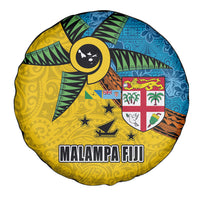 Malampa Fiji Day Spare Tire Cover Tapa and Melanesian Patterns with Coat of Arms