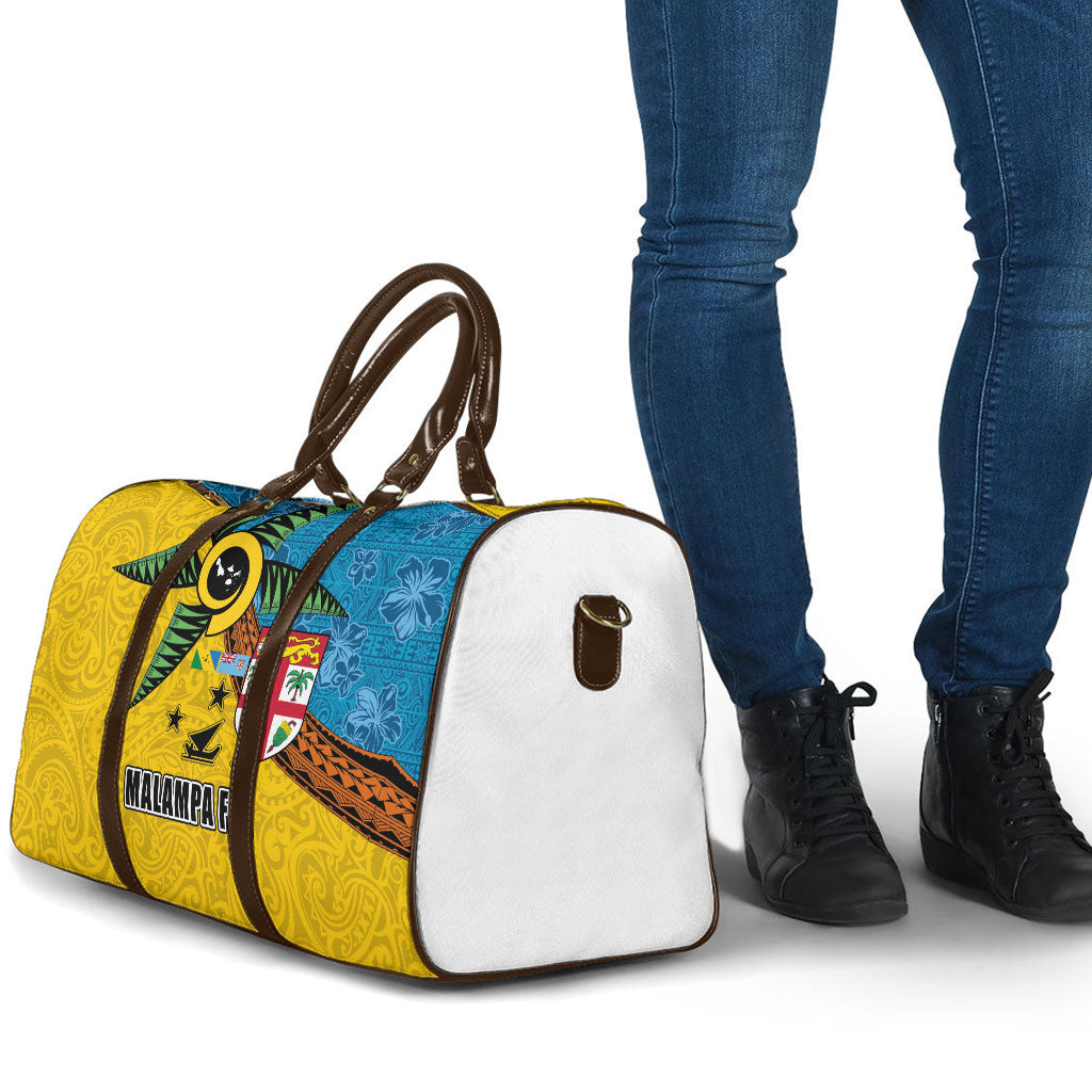 Malampa Fiji Day Travel Bag Tapa and Melanesian Patterns with Coat of Arms
