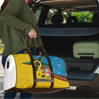 Malampa Fiji Day Travel Bag Tapa and Melanesian Patterns with Coat of Arms