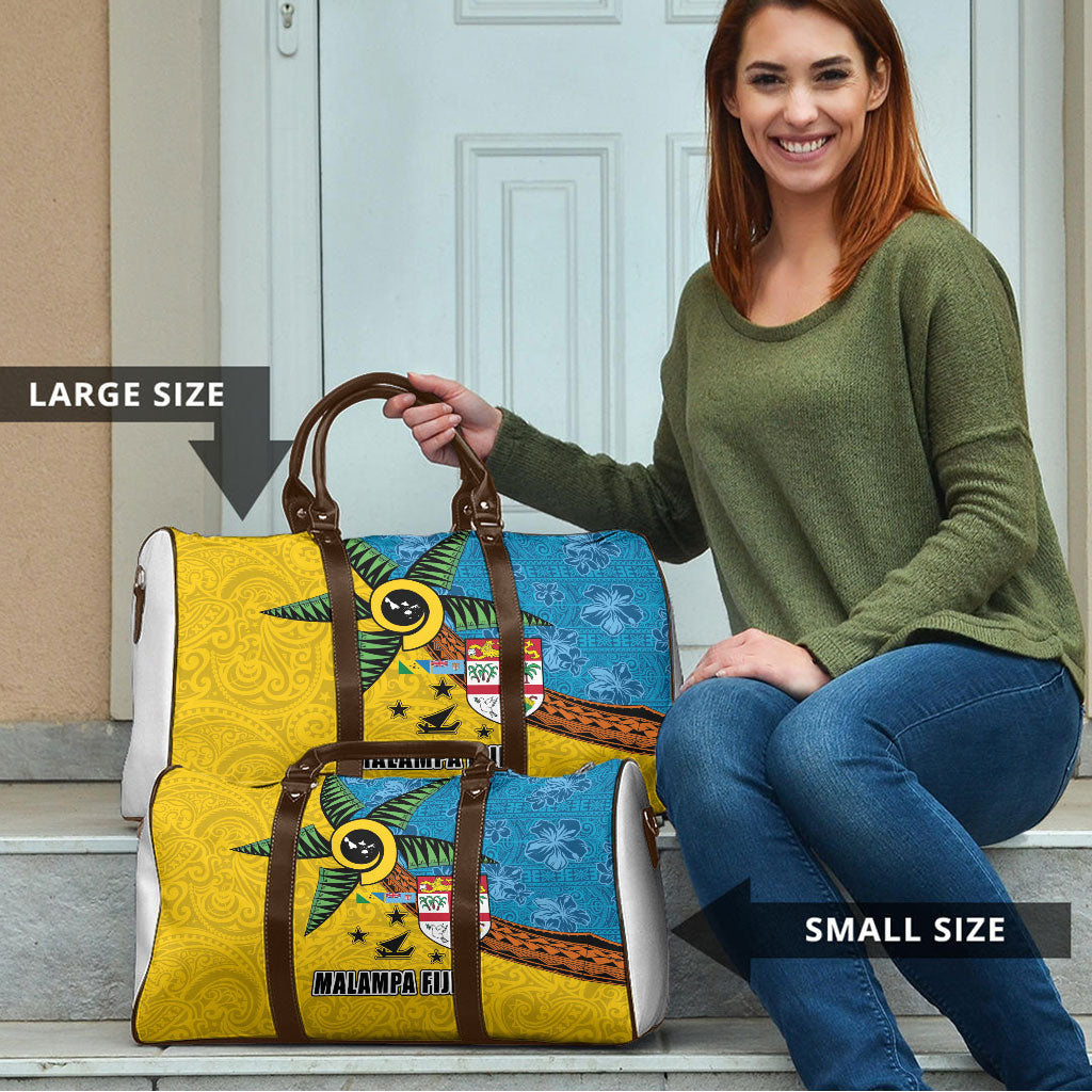 Malampa Fiji Day Travel Bag Tapa and Melanesian Patterns with Coat of Arms