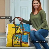 Malampa Fiji Day Travel Bag Tapa and Melanesian Patterns with Coat of Arms