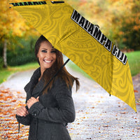 Malampa Fiji Day Umbrella Tapa and Melanesian Patterns with Coat of Arms