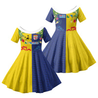 Malampa Fiji Day Family Matching Tank Maxi Dress and Hawaiian Shirt Volcano and Coral Reef with Culture Patterns Split Style