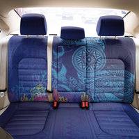 Fijian Tribal Manta Ray Back Car Seat Cover Masi Motif with Coral Reef Ocean Vibe
