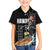Hawaiian Halloween Skeleton Surfing Kid Hawaiian Shirt Polynesian Tribal Tattoo and Hawaiian Pattern