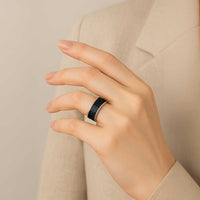 Traditional Polynesian Maori Tattoo Black Color Classic Ring - Polynesian Pride