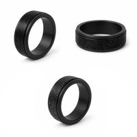 Traditional Polynesian Maori Tattoo Black Color Spinner Ring - Polynesian Pride