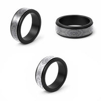 Traditional Samoa Maori Ornament Style White Art Spinner Ring - Polynesian Pride