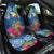 Custom Hawaii Lanai Island Car Seat Cover Hibiscus Turle and Map with Polynesian Spiral LT03 One Size Blue - Polynesian Pride