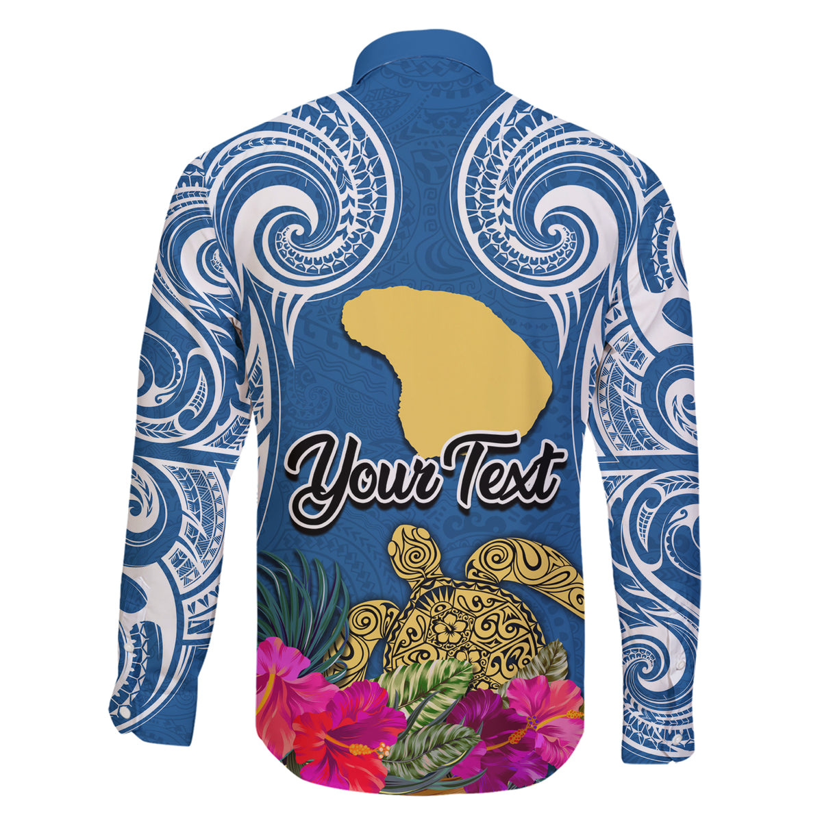 Custom Hawaii Lanai Island Family Matching Short Sleeve Bodycon Dress and Hawaiian Shirt Hibiscus Turle and Map with Polynesian Spiral LT03 - Polynesian Pride