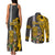Custom Hawaii Lanai Island Couples Matching Tank Maxi Dress and Long Sleeve Button Shirts Hawaiian Warrior and Kakau Symbols Abstract Tattoo LT03 - Polynesian Pride