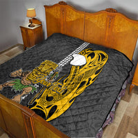 Custom Hawaii Lanai Island Quilt Hawaiian Warrior and Kakau Symbols Abstract Tattoo LT03 - Polynesian Pride