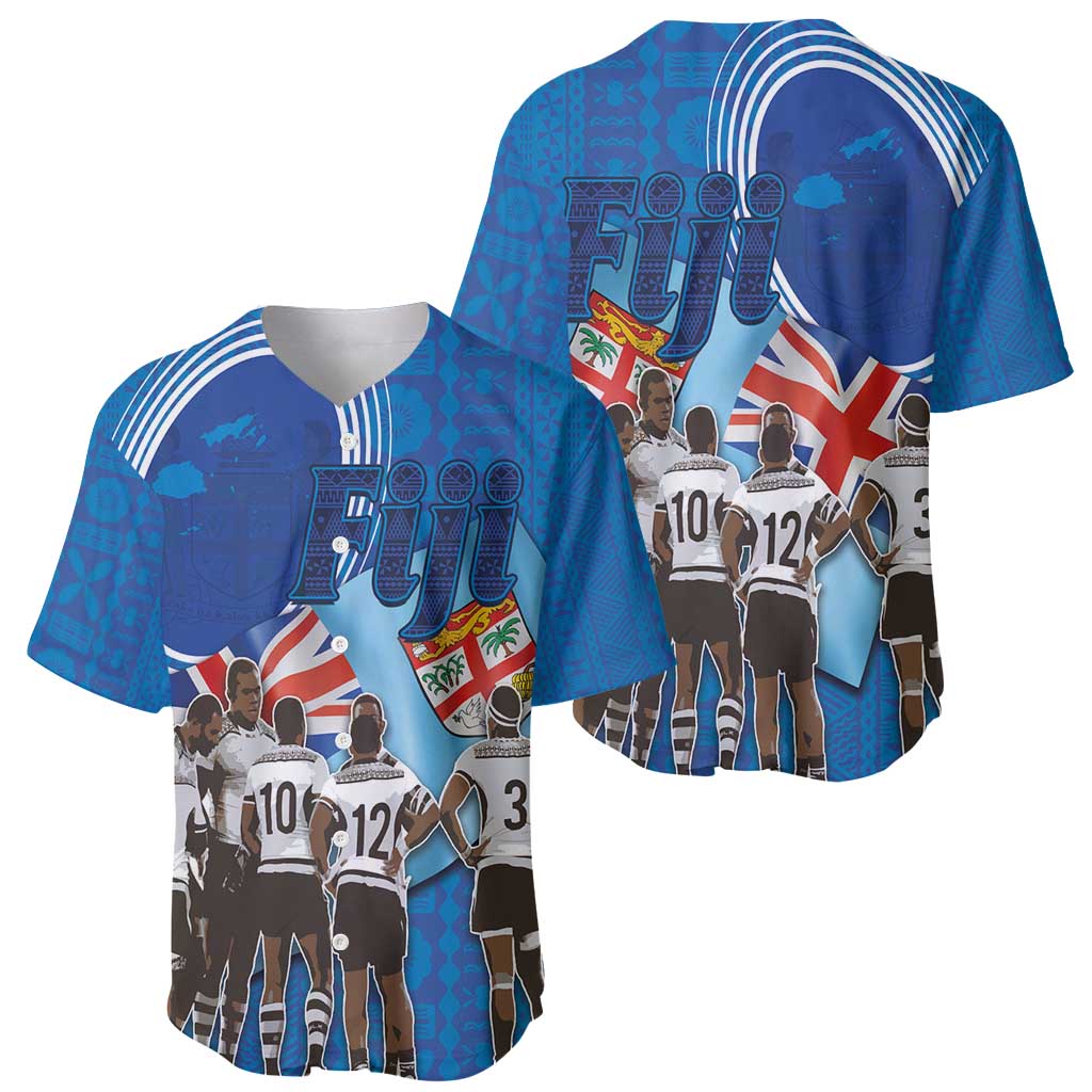 Fiji Rugby Sevens Baseball Jersey Commemorate Gold Medal - Rio de Janeiro 2016 LT03 - Polynesian Pride