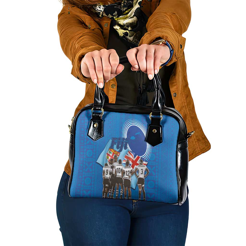 Fiji Rugby Sevens Shoulder Handbag Commemorate Gold Medal - Rio de Janeiro 2016 LT03 One Size Blue - Polynesian Pride