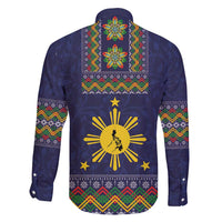 Philippines Merry Christmas Family Matching Mermaid Dress and Hawaiian Shirt Maligayang Pasko with Parol and Xmas Pattern Barong Style LT03 - Polynesian Pride