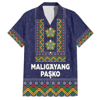 Philippines Merry Christmas Hawaiian Shirt Maligayang Pasko with Parol and Xmas Pattern Barong Style