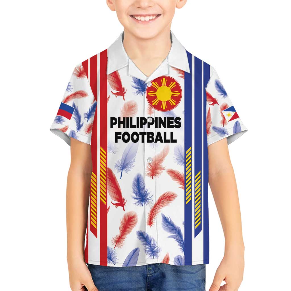 Custom Philippines Champions Football Jersey Family Matching Off Shoulder Maxi Dress and Hawaiian Shirt