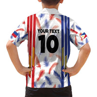 Custom Philippines Champions Football Jersey Family Matching Short Sleeve Bodycon Dress and Hawaiian Shirt