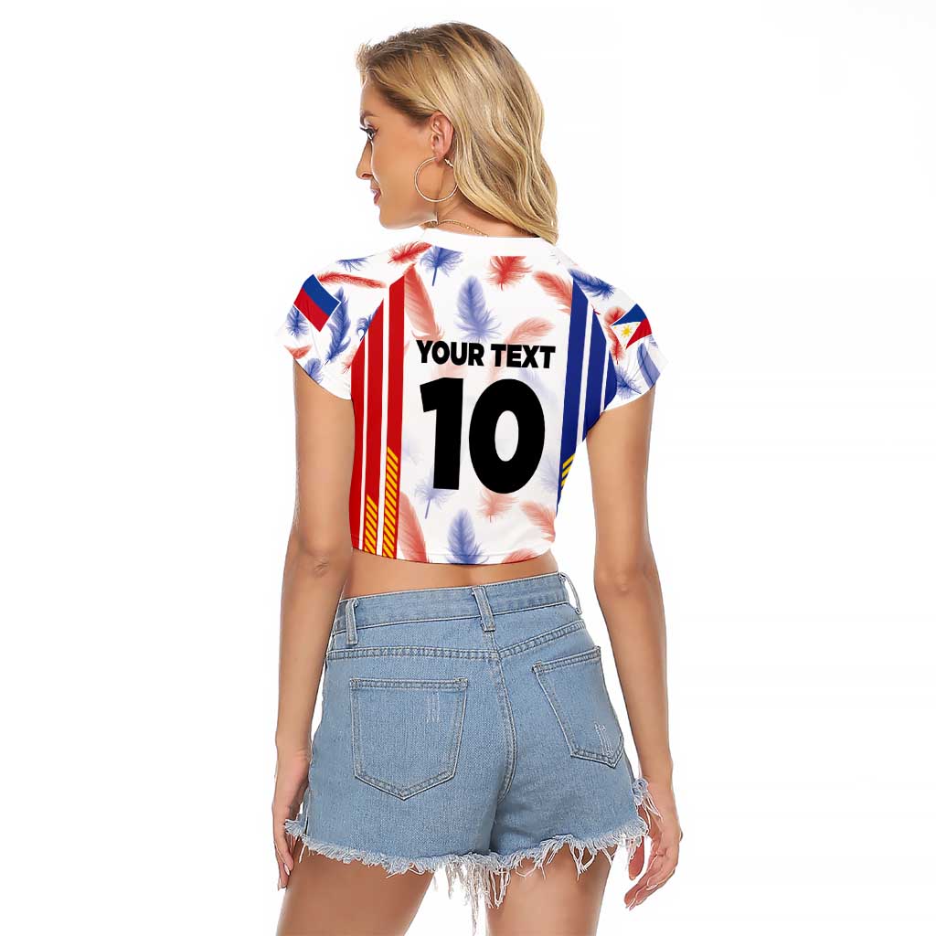 Custom Philippines Champions Football Jersey Raglan Cropped T Shirt