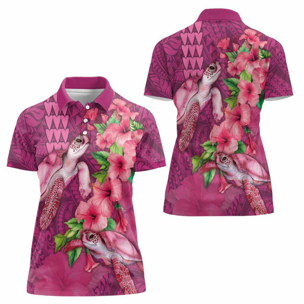 Hawaiian Tribal Polo Shirt Polynesian Kakau Turtle Red LT9 main image 1