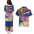 Hawaii Great Aloha Run 40th Anniversary Couples Matching Puletasi and Hawaiian Shirt Hibiscus and Kakau Pattern LT03 - Polynesian Pride