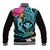 Hawaii Baseball Jacket Whale Mix Hibiscus and Kanaka Maoli LT03 - Polynesian Pride