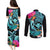 Hawaii Couples Matching Puletasi and Long Sleeve Button Shirt Whale Mix Hibiscus and Kanaka Maoli LT03 - Polynesian Pride