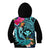 Hawaii Kid Hoodie Whale Mix Hibiscus and Kanaka Maoli LT03 - Polynesian Pride