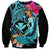 Hawaii Sweatshirt Whale Mix Hibiscus and Kanaka Maoli LT03 Unisex Black - Polynesian Pride