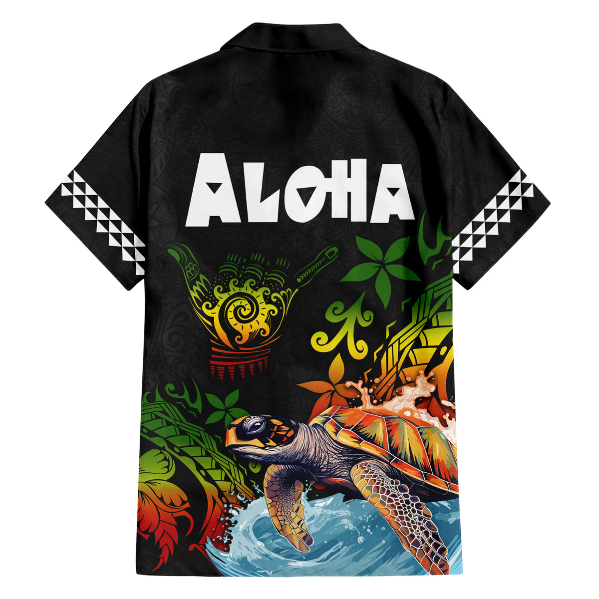 Hawaii Lei Day Family Matching Short Sleeve Bodycon Dress and Hawaiian Shirt Hibiscus Wreath and Polynesian Pattern