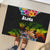 Hawaii Lei Day Rubber Doormat Hibiscus Wreath and Polynesian Pattern