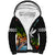 Hawaii Lei Day Sherpa Hoodie Hibiscus Wreath and Polynesian Pattern