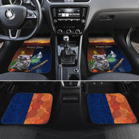 Australia and New Zealand ANZAC Day Car Mats Tui Bird and Koala mix Maori and Aboriginal Pattern