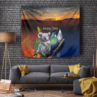 Australia and New Zealand ANZAC Day Tapestry Tui Bird and Koala mix Maori and Aboriginal Pattern