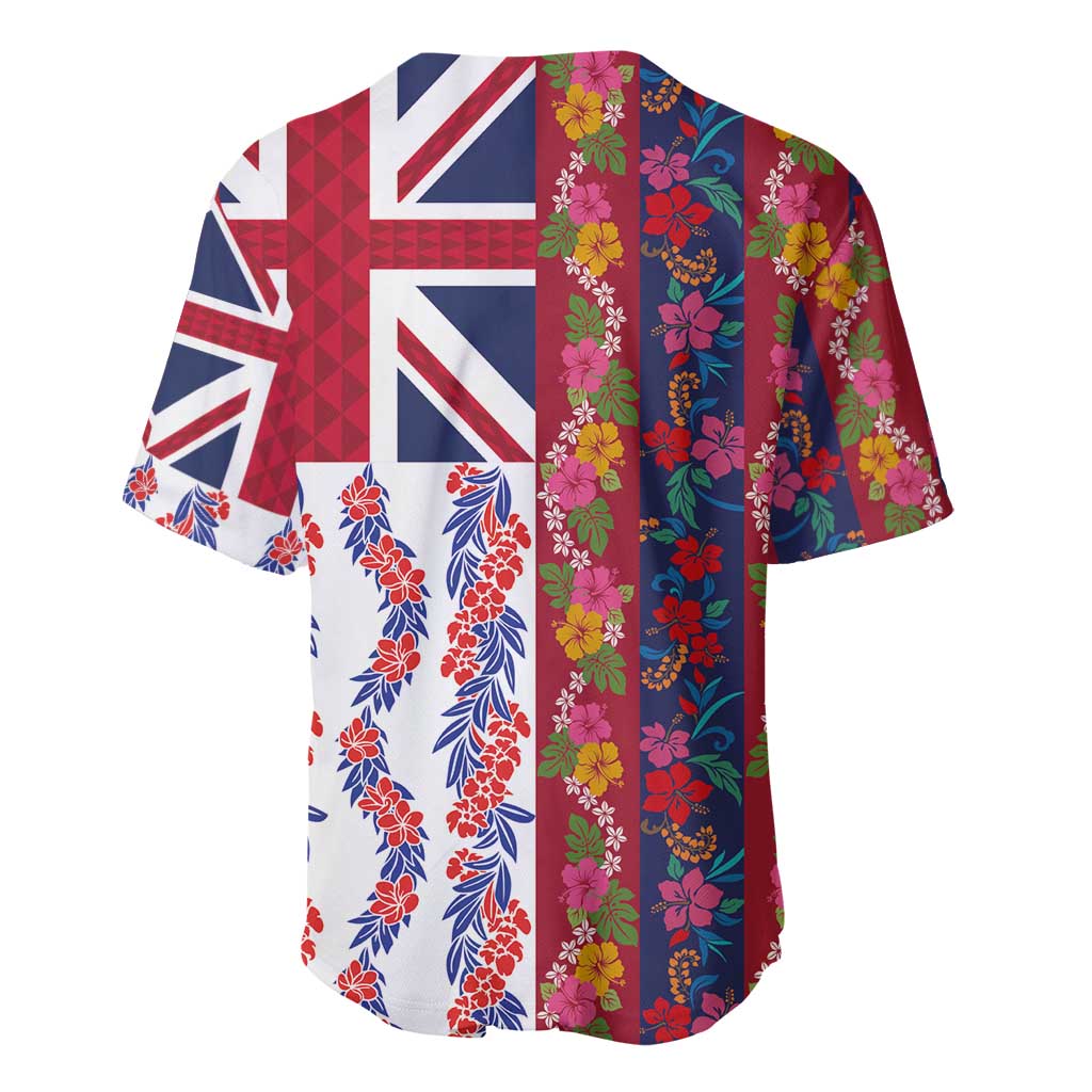 Hawaiian Lei Baseball Jersey National Flag Striped Style