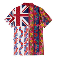 Hawaiian Lei Family Matching Mermaid Dress and Hawaiian Shirt National Flag Striped Style