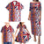 Hawaiian Lei Family Matching Puletasi and Hawaiian Shirt National Flag Striped Style