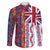 Hawaiian Lei Family Matching Puletasi and Hawaiian Shirt National Flag Striped Style
